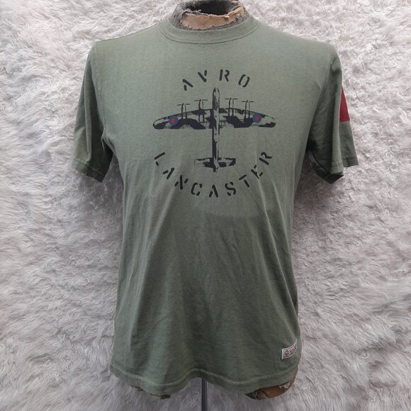 Red Canoe Man's Khaki Avro Lancaster T-Shirt Size S - Picture 1 of 6